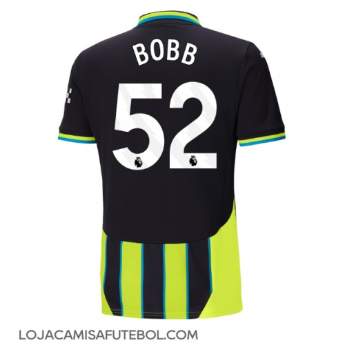 Camisa de Futebol Manchester City Oscar Bobb #52 Equipamento Secundário 2024-25 Manga Curta